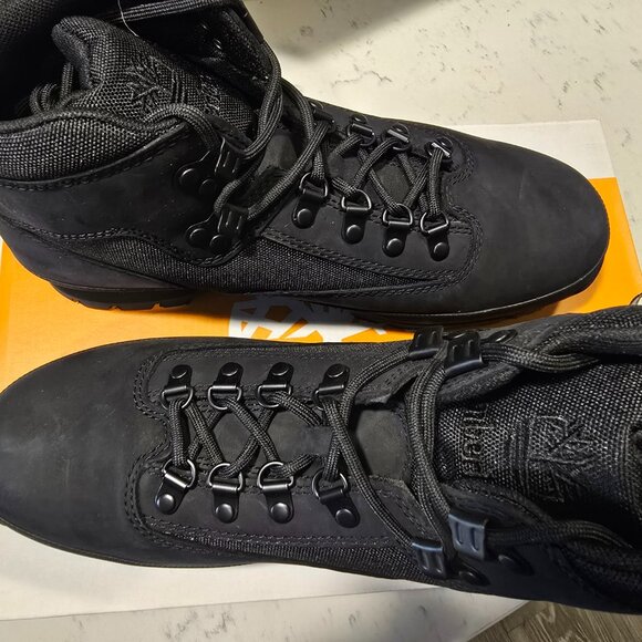 Timberland Euro Hiker Lace-up Boot - Black Nubuck, Size 10 NEW - Picture 2 of 6